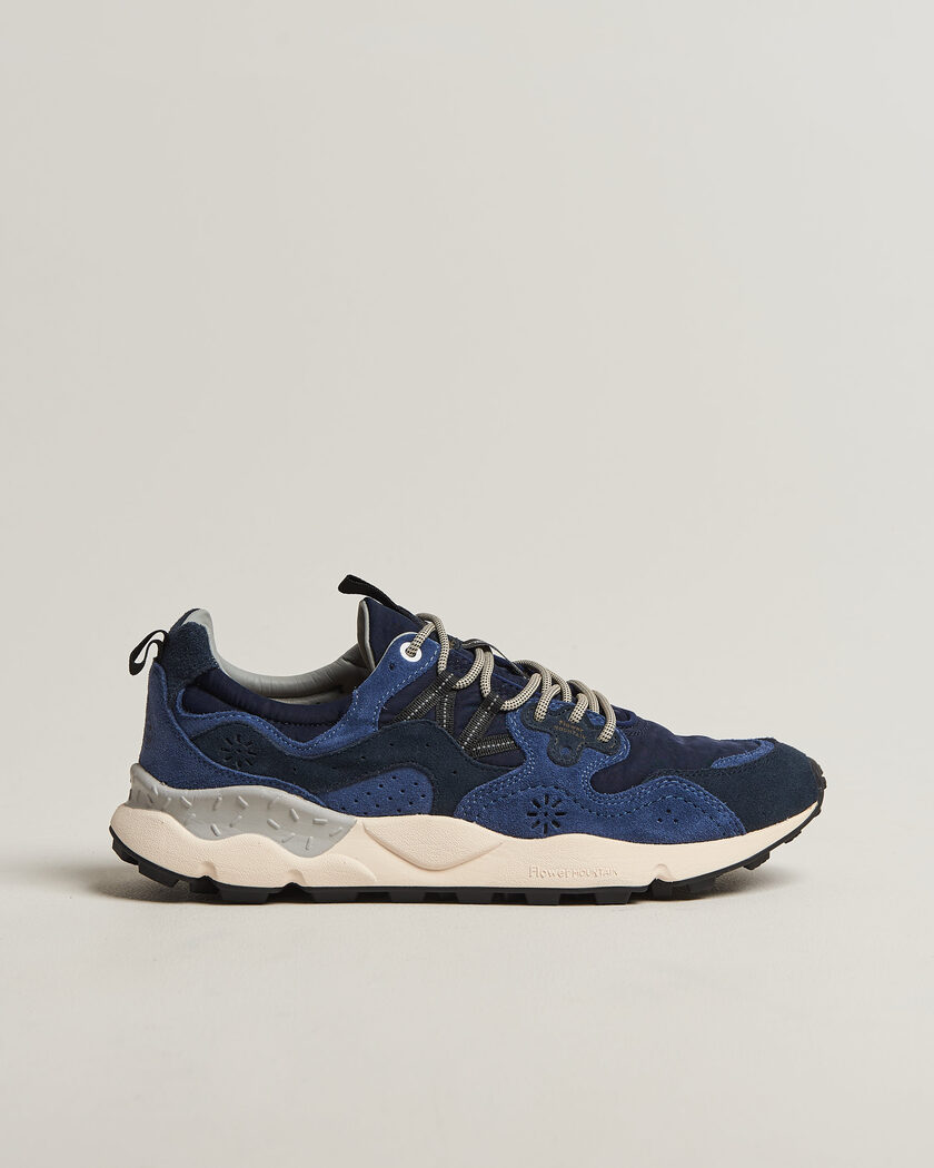 Flower Mountain Yamano 3 Cow Velour Sneaker Blue – Blauw