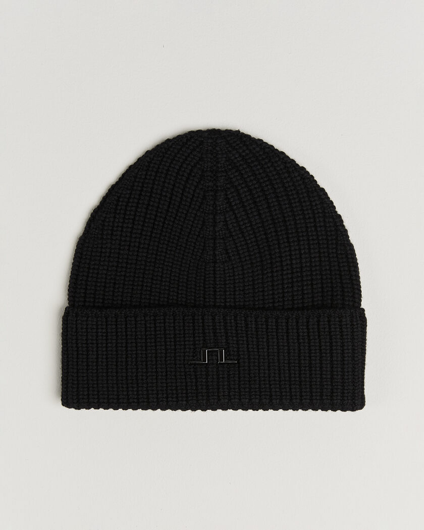 J.Lindeberg Merino Beanie Black – Zwart