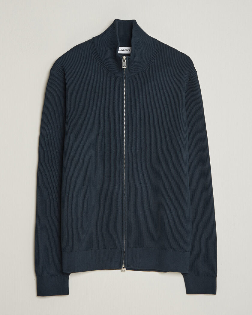 J.Lindeberg Alexis Cotton Full Zip JL Navy – Blauw