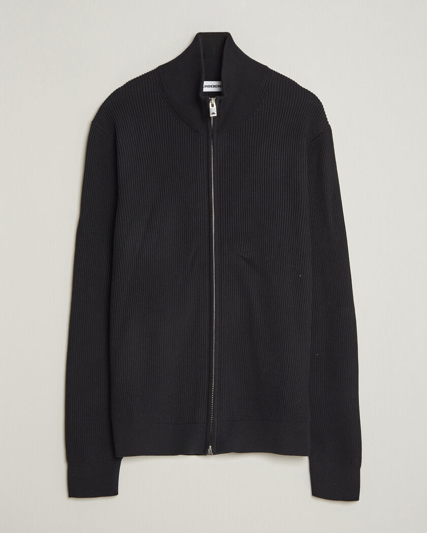 J.Lindeberg Alexis Cotton Full Zip Black – Zwart