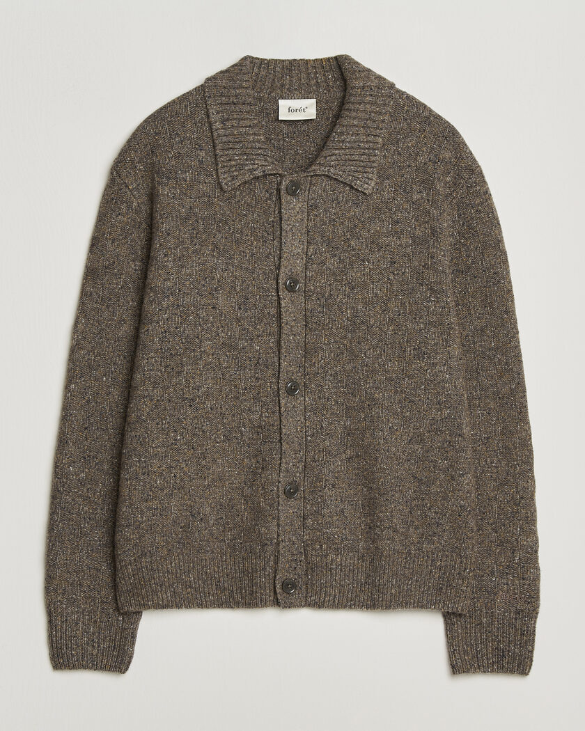 Forét Area Wool Cardigan Jacket Taupe – Bruin