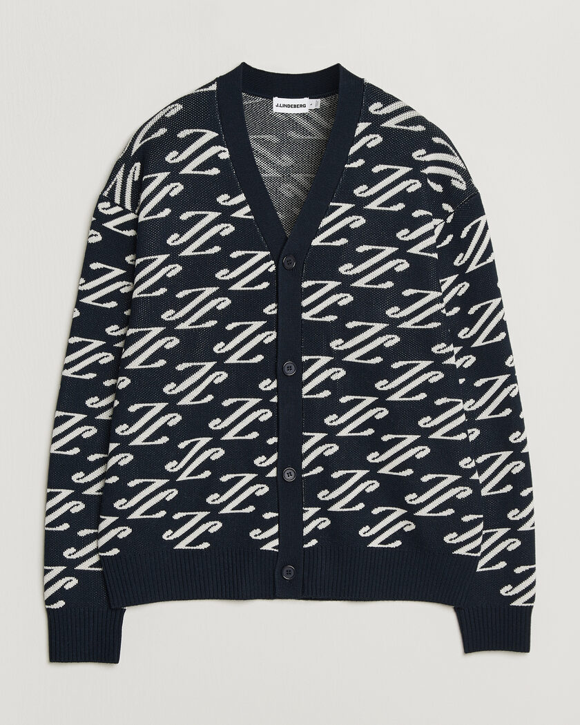 J.Lindeberg Denny Jacquard Cardigan JL Navy – Blauw