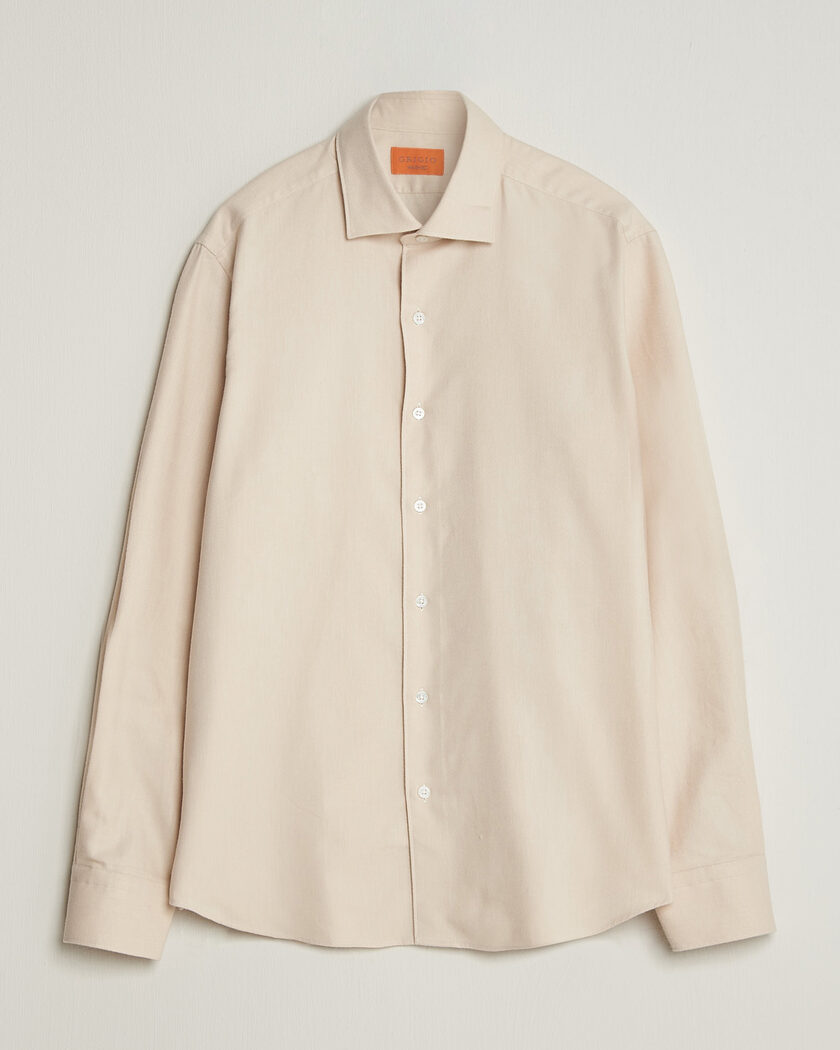 Grigio Washed Flannel Shirt Off White – Wit