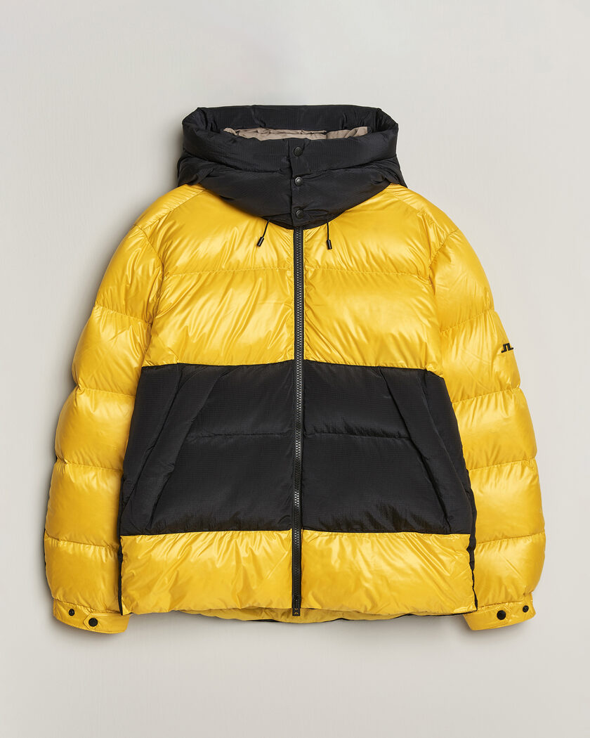 J.Lindeberg Creek Block Hooded Down Jacket Bumblebee – Blauw