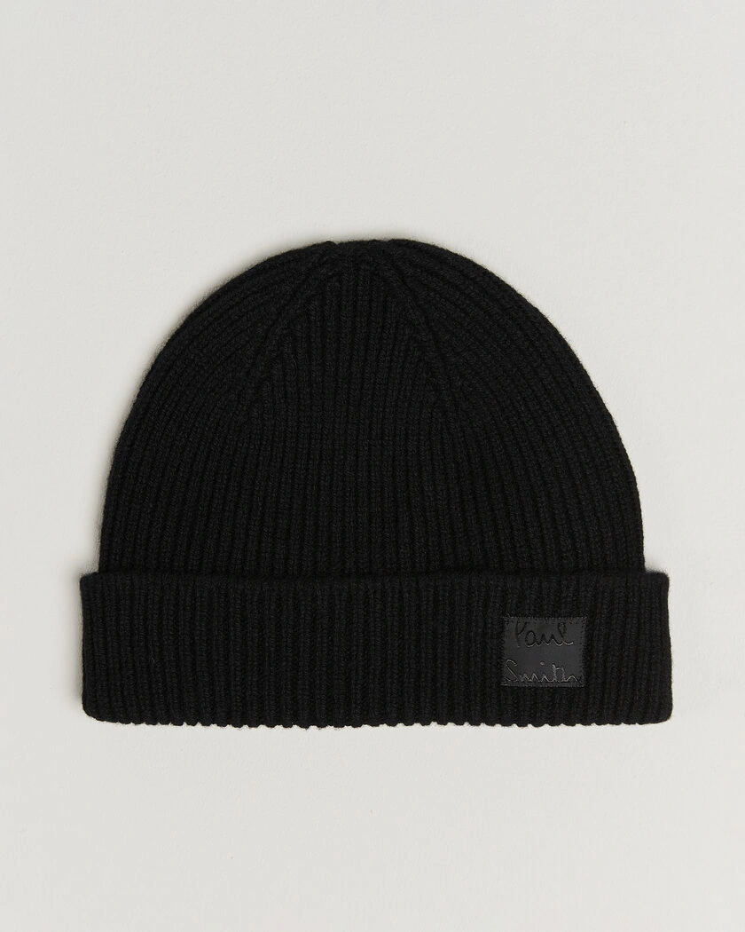 Paul Smith Cashmere Beanie Black – Zwart