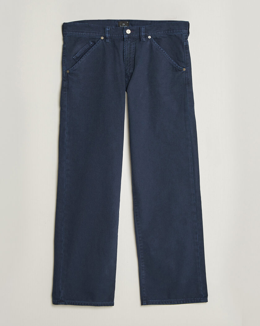 PS Paul Smith Relaxed Fit 5-Pocket Pants Navy – Blauw