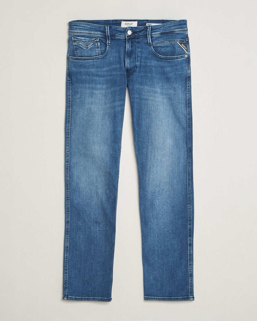 Replay Anbass Powerstretch Jeans Medium Blue – Blauw