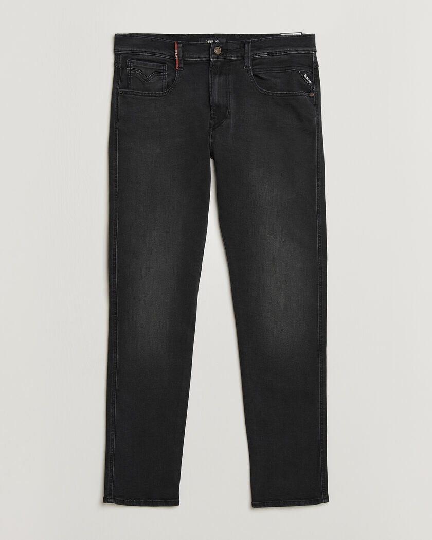 Replay Anbass Hyperflex Jeans Washed Black – Zwart