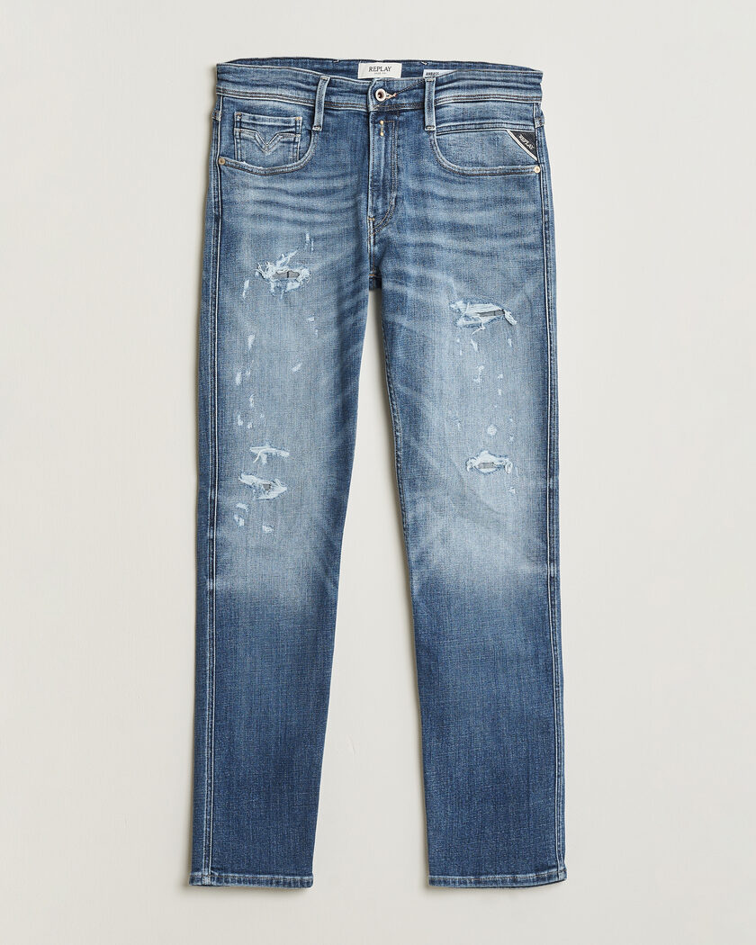 Replay Anbass 10 Years Wash Jeans Medium Blue – Blauw