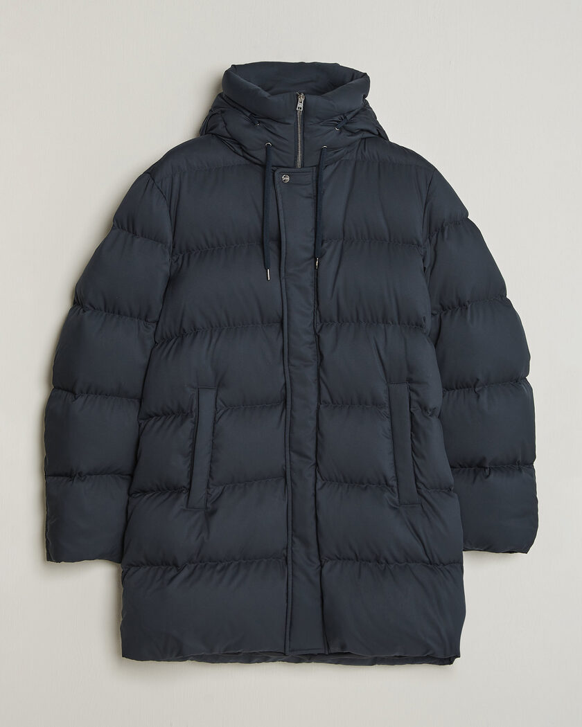 Herno Faux Fur Down Parka Navy – Blauw