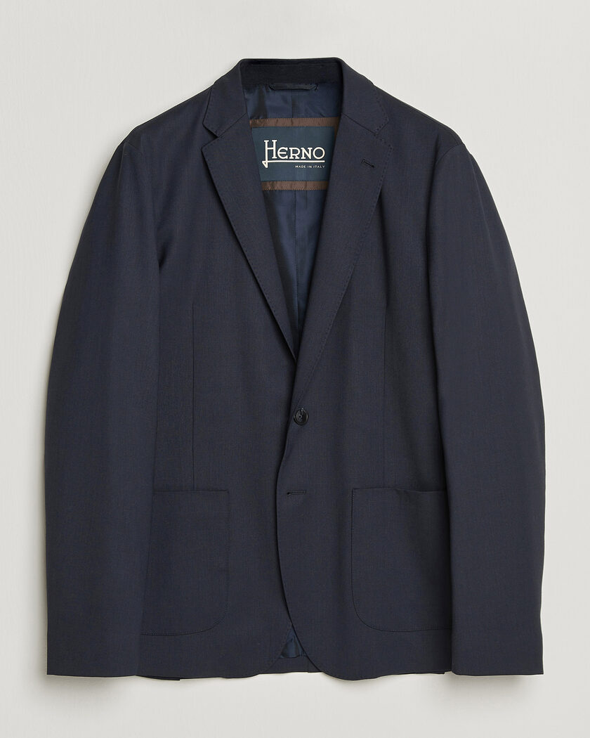 Herno Wool Blazer Navy – Blauw