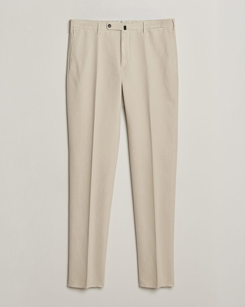 Incotex Regular Fit Soft Cotton Stretch Chinos Off White – Wit