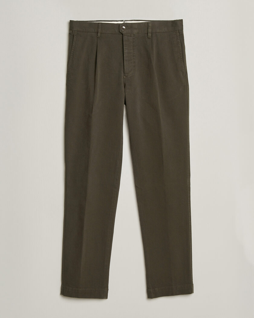 Incotex Regular Fit Cover Chinos Dark Green – Groen