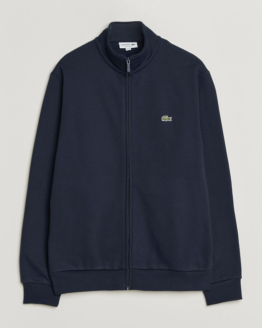  Lacoste Full Zip Sweater Navy Blue – Blauw
