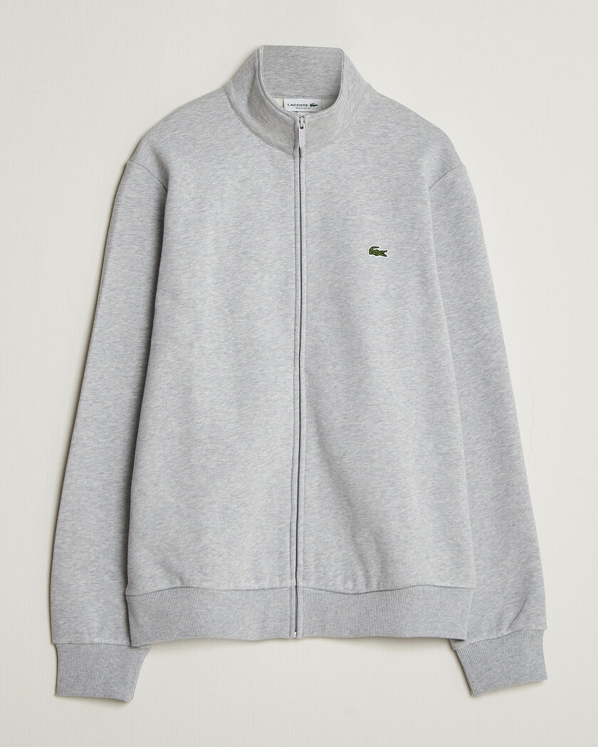 Lacoste Full Zip Sweater Silver Chine – Grijs