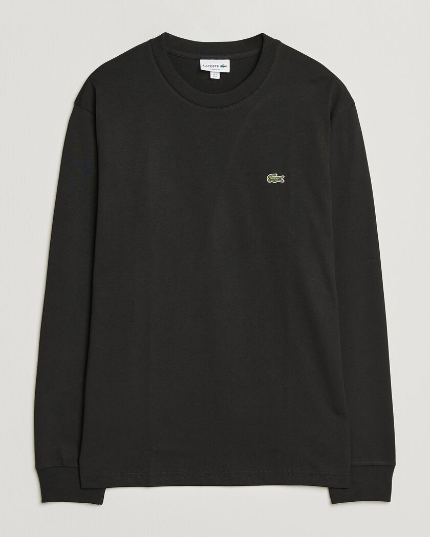 Lacoste Crew Neck Long Sleeve T-Shirt Black – Zwart