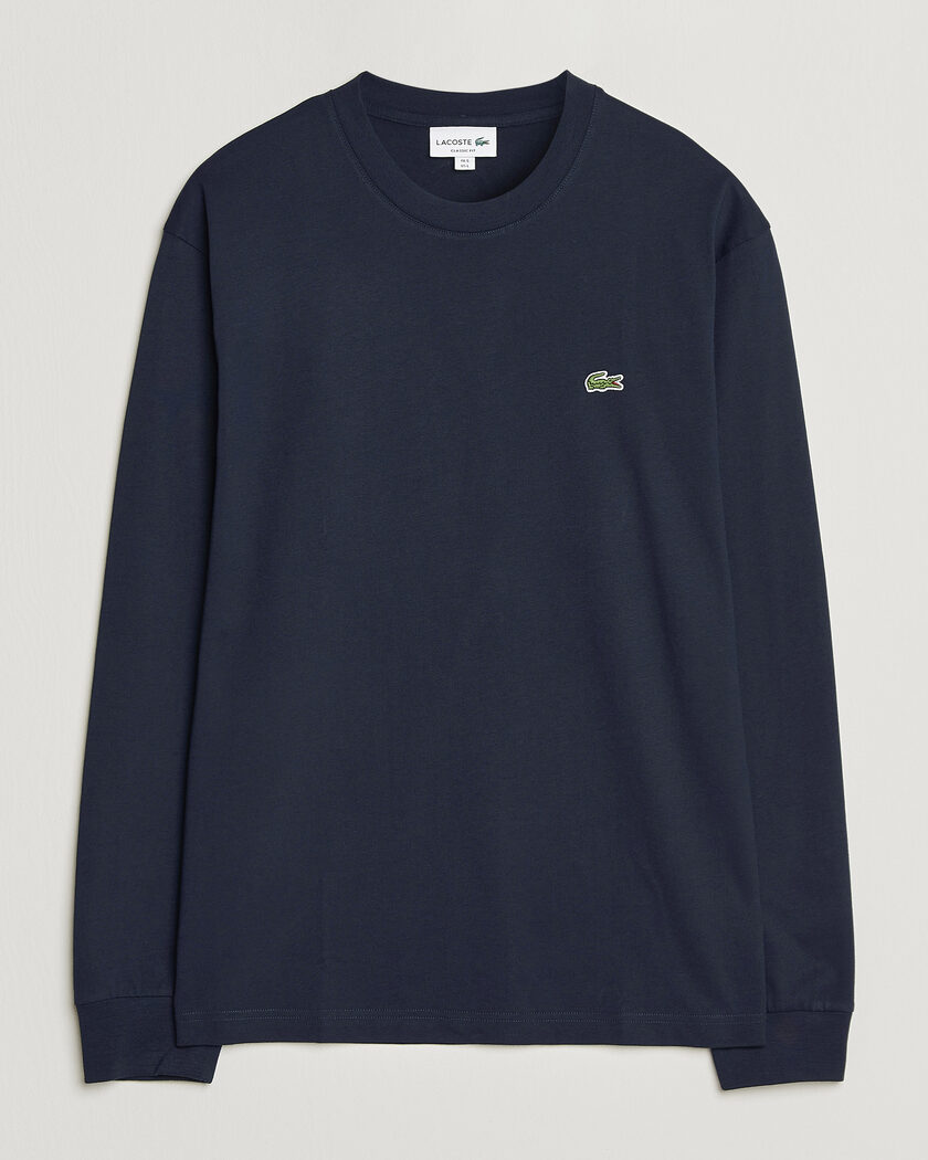 Lacoste Crew Neck Long Sleeve T-Shirt Navy Blue – Blauw