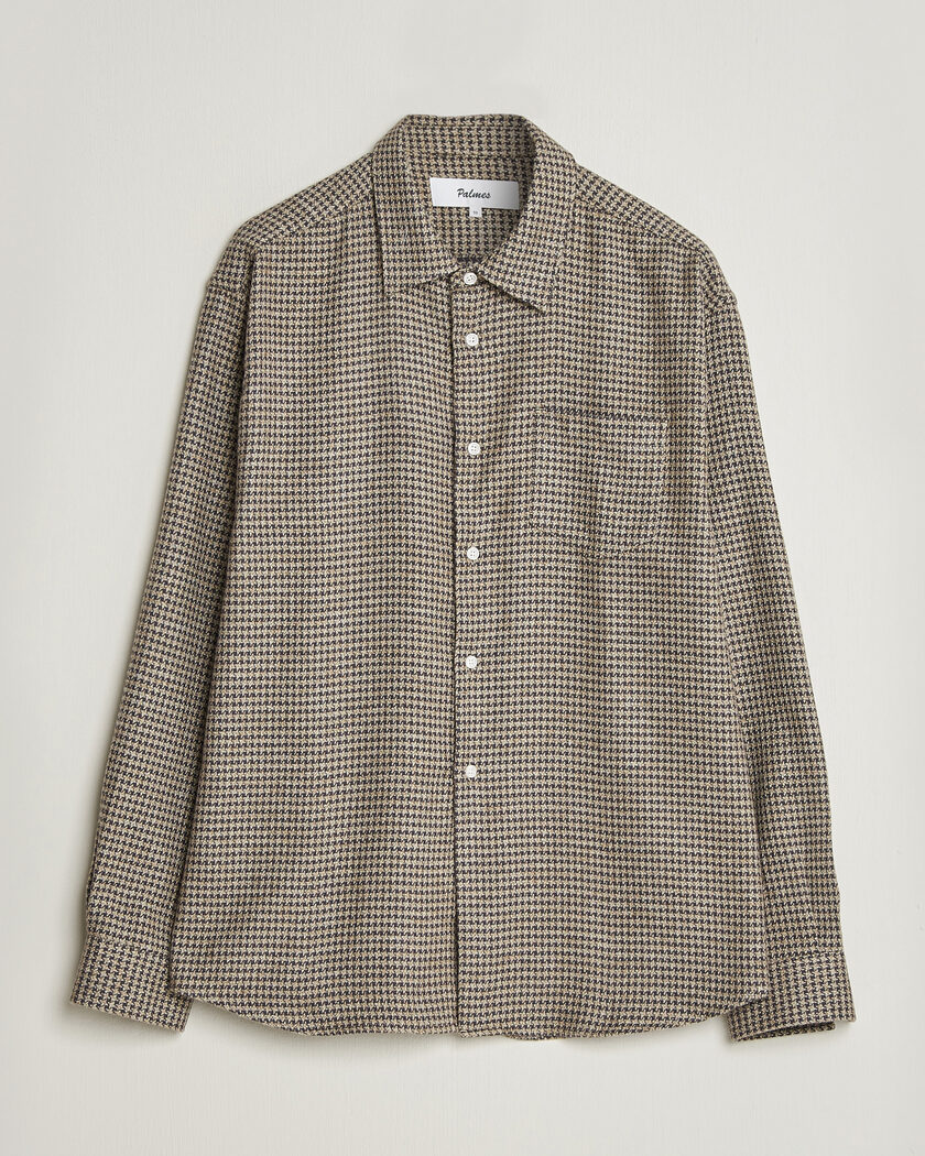 Palmes Serve Shirt Olive Check – Groen