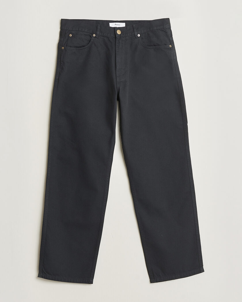 Palmes Coarse Trousers Black – Zwart