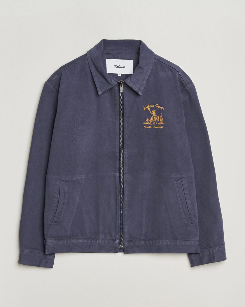 Palmes Western Zip Jacket Navy – Blauw