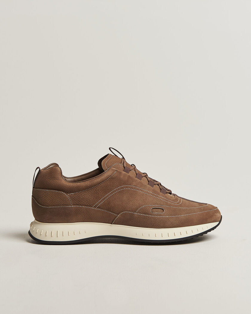 John Lobb Stream Running Sneakers Moka Nubuck – Bruin