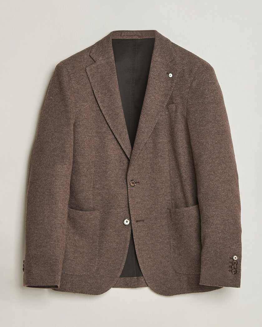 L.B.M. 1911 Jack Knitted Cashmere Mix Blazer Brown – Bruin