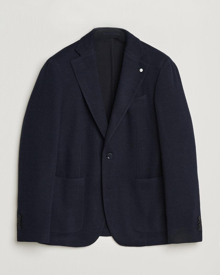 L.B.M. 1911 Jack Knitted Cashmere Mix Blazer Navy – Blauw