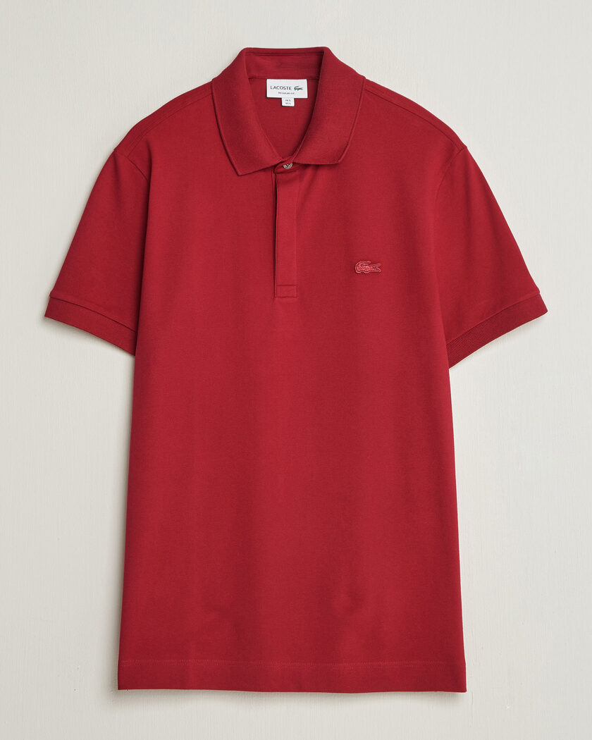 Lacoste Paris Polo Piké Bordeaux – Rood