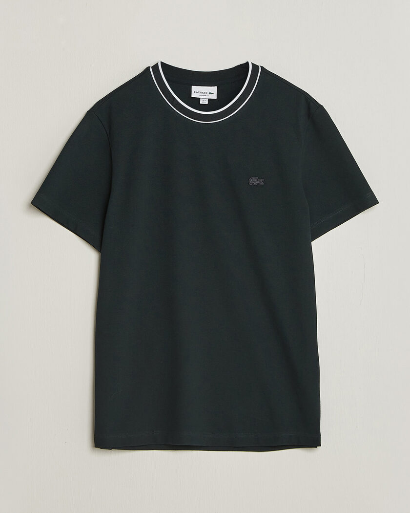 Lacoste Contrast Rib Piqué T-Shirt Dark Varech – Groen