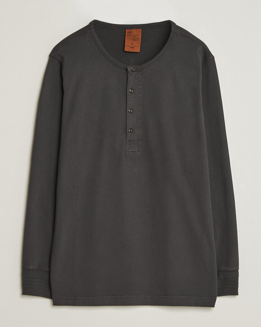 Nudie Jeans Long Sleeved Henley Antracite – Grijs