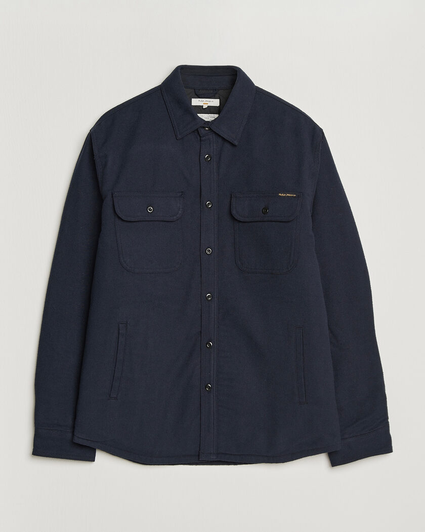 Nudie Jeans Glenn Padded Overshirt Blueberry – Blauw
