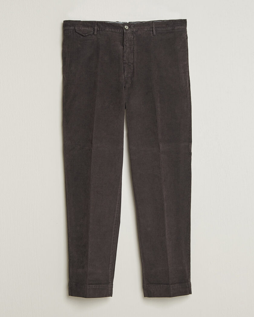 Santaniello Corduroy Trousers Dark Grey – Grijs