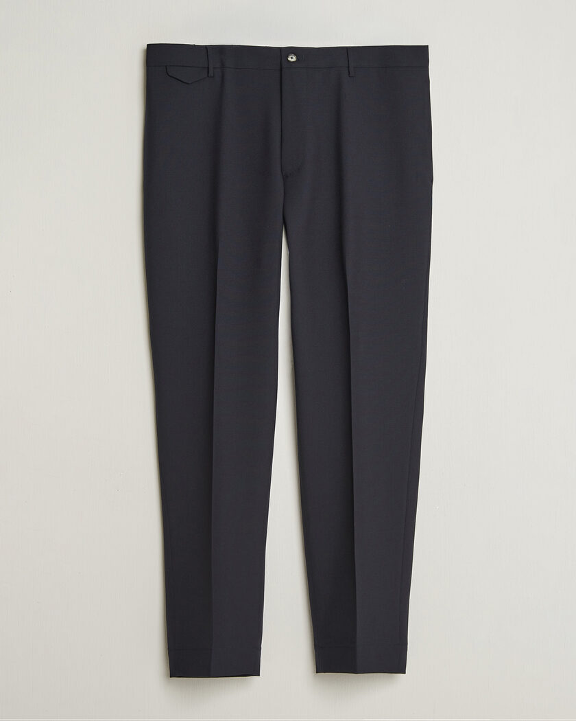 Santaniello Wool Trousers Navy – Blauw