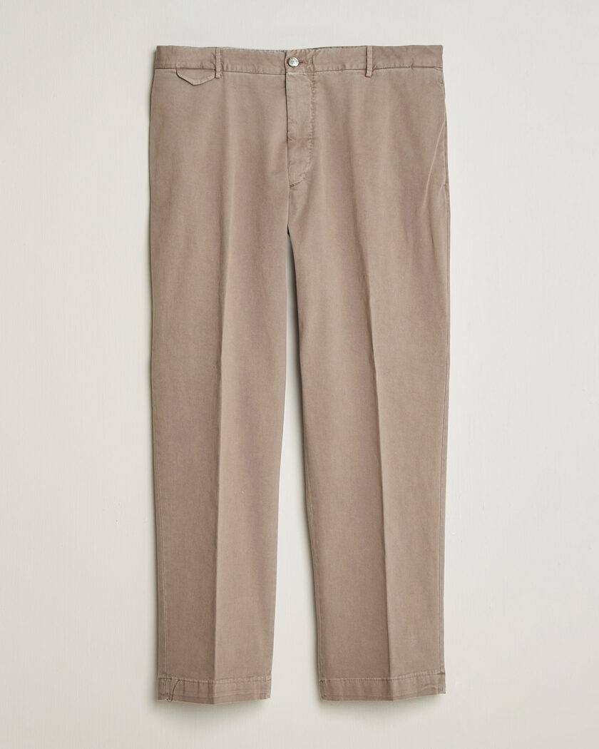 Santaniello Washed Cotton Trousers Taupe – Beige