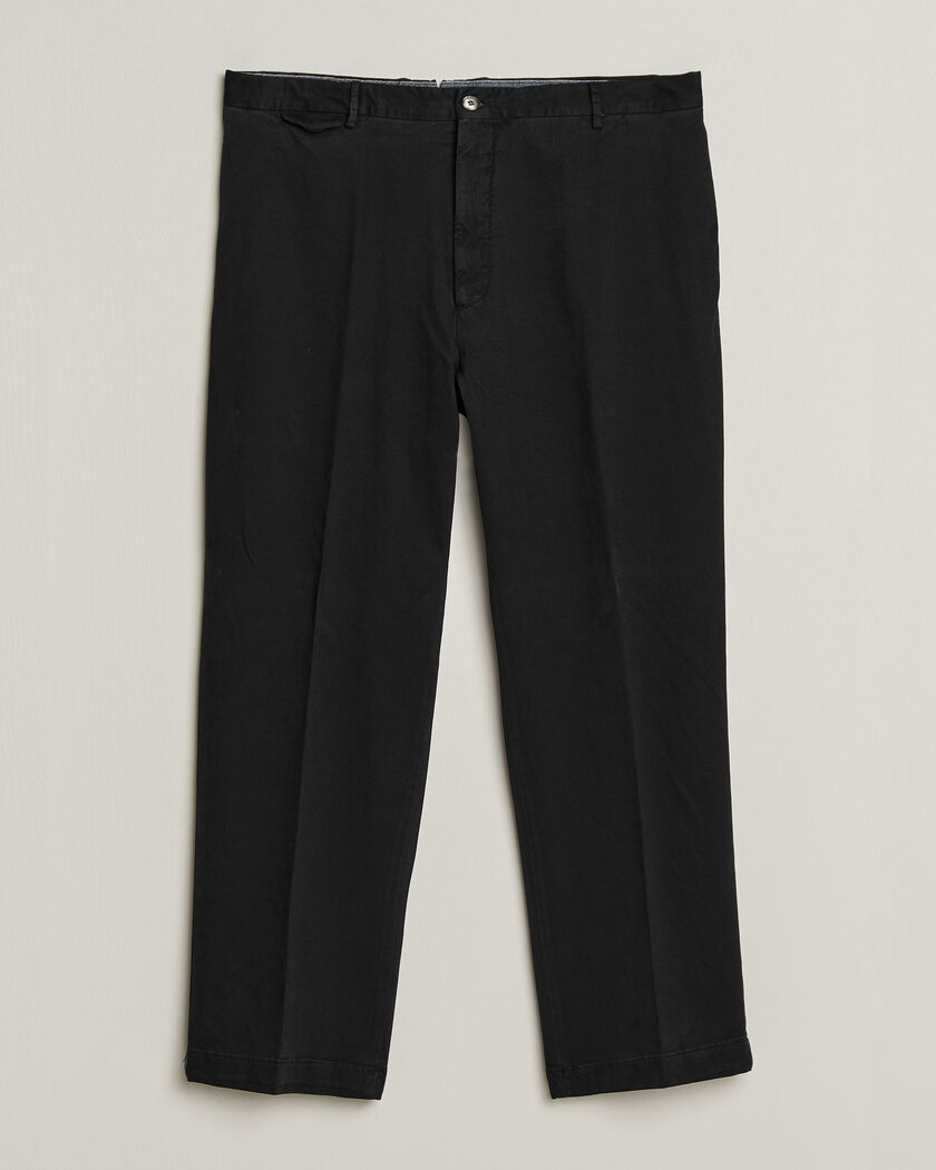 Santaniello Washed Cotton Trousers Black – Zwart