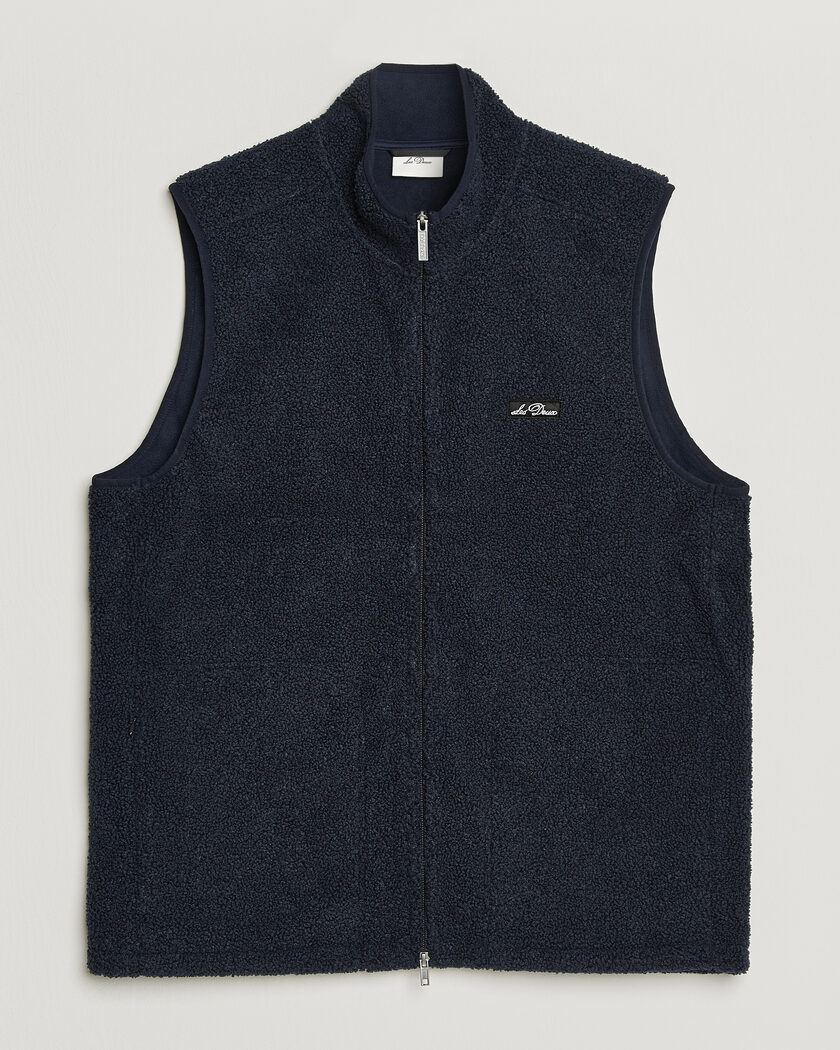 LES DEUX Patch Teddy Vest Dark Navy – Blauw