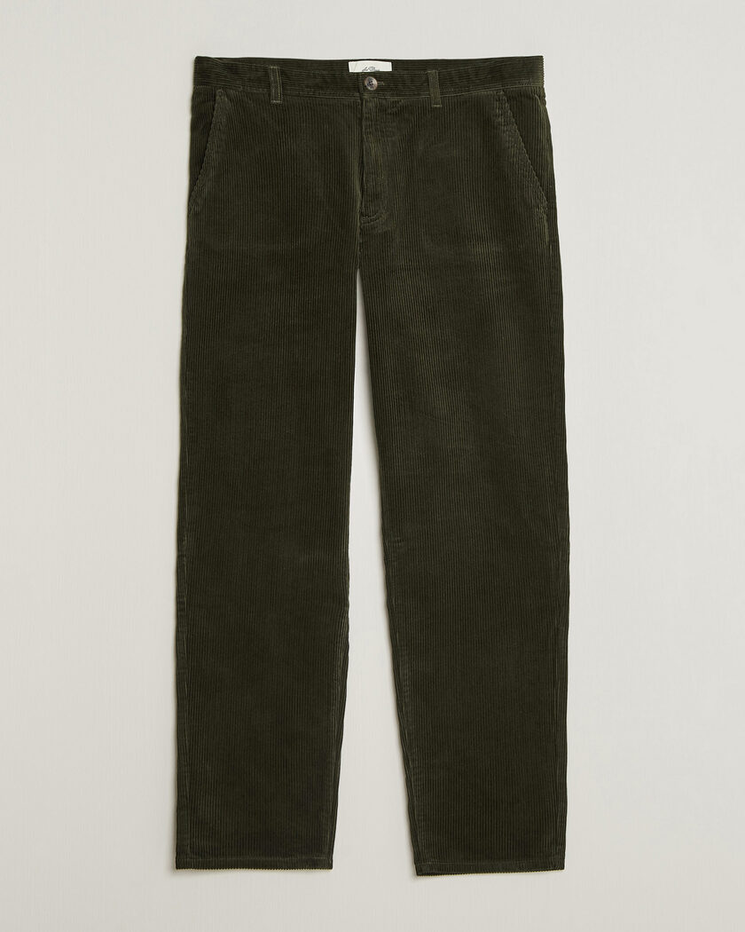 LES DEUX Corduroy Tapered Pants Rosin Green – Groen