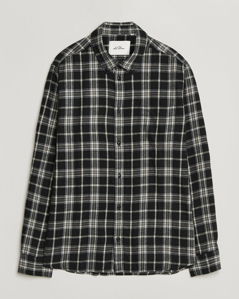 LES DEUX Vintage Check Shirt Black – Zwart