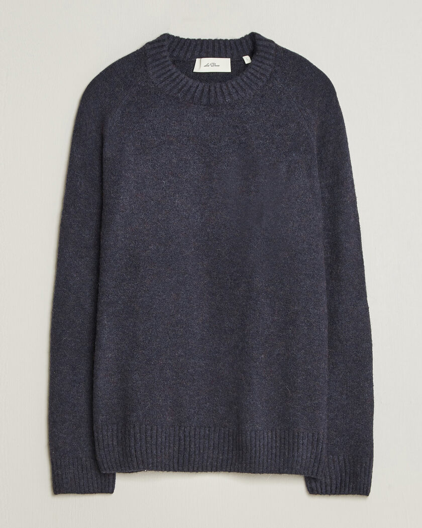 LES DEUX Soft Roundneck Knit Dark Navy – Blauw