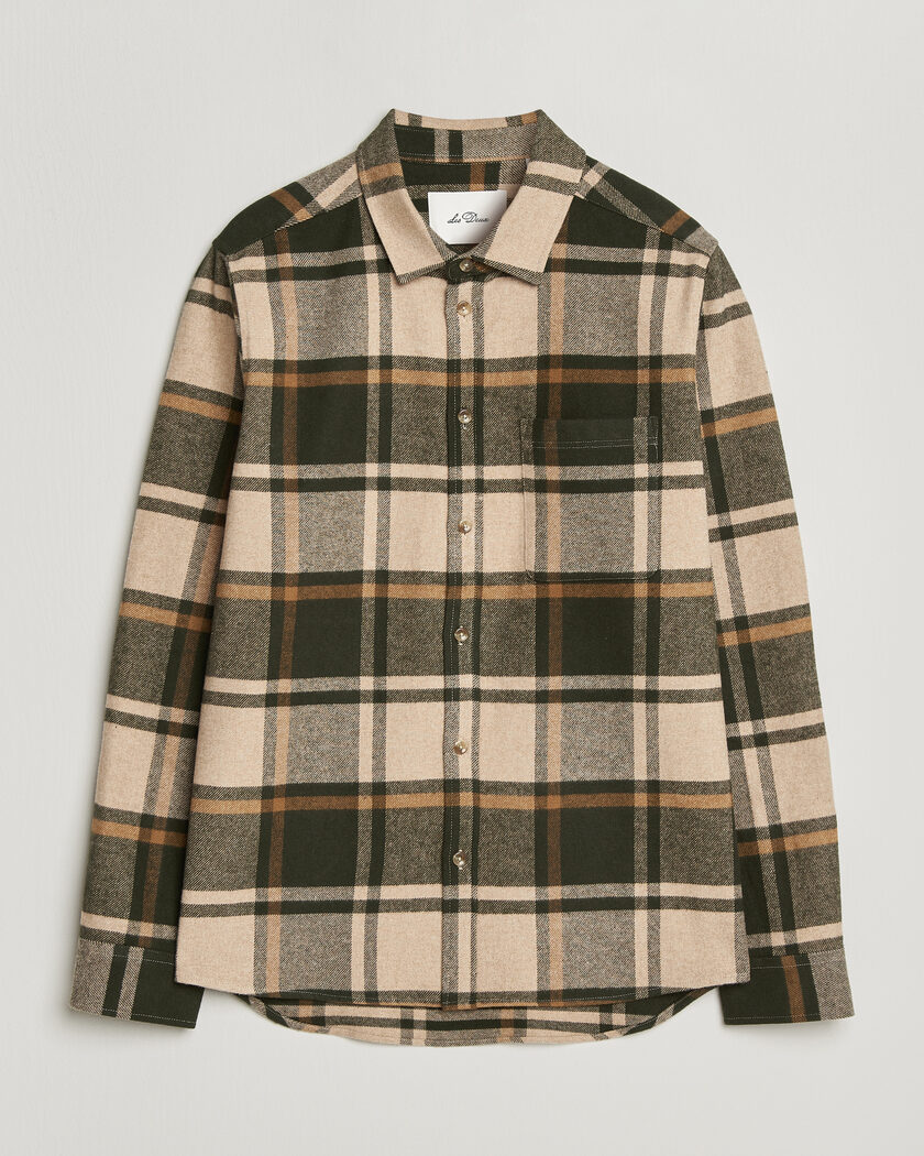 LES DEUX Check Flannel Shirt Rosin Green – Meerkleurig