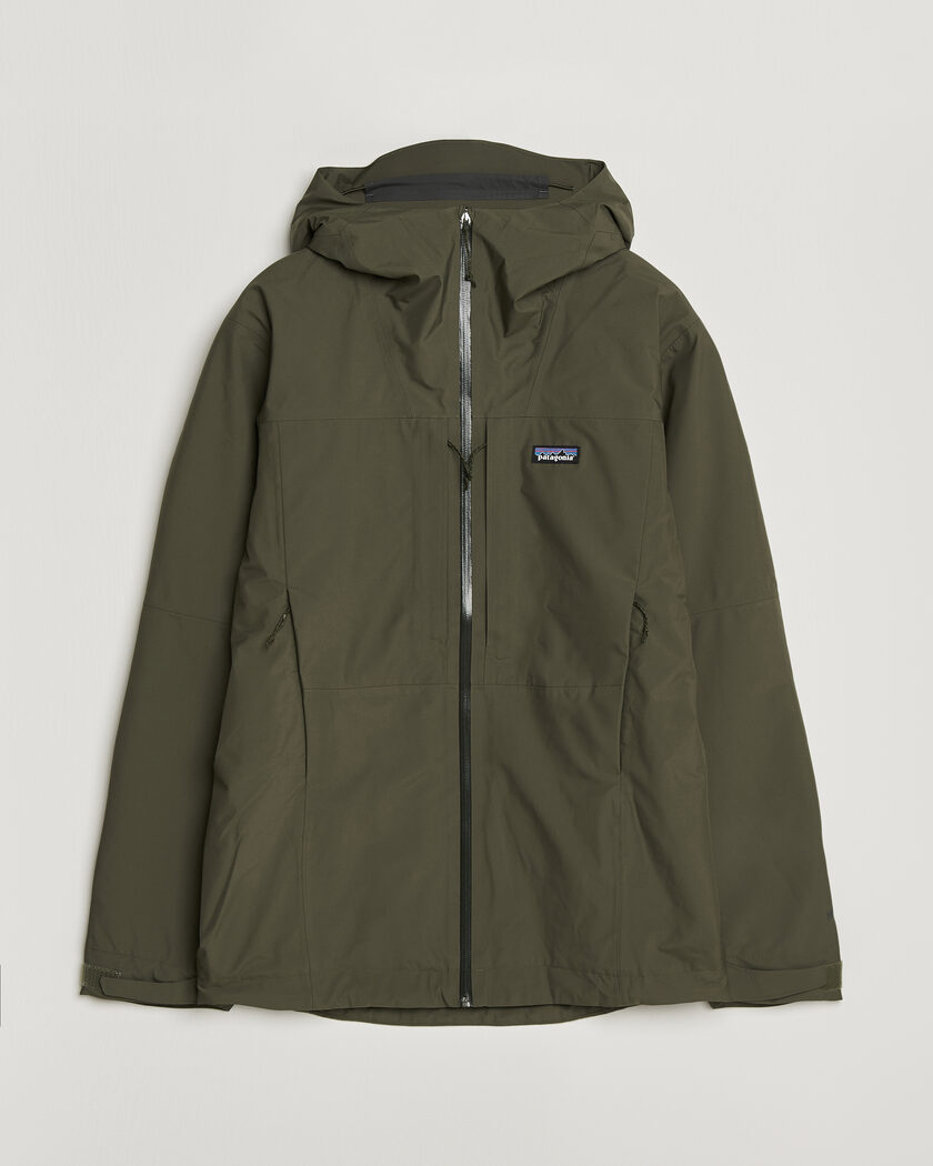 Patagonia Insulated Boulder Fork Rain Jacket Basin Green – Groen