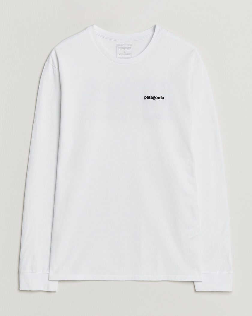Patagonia P-6 Logo Responsibili LS T-Shirt Fiber White – Wit