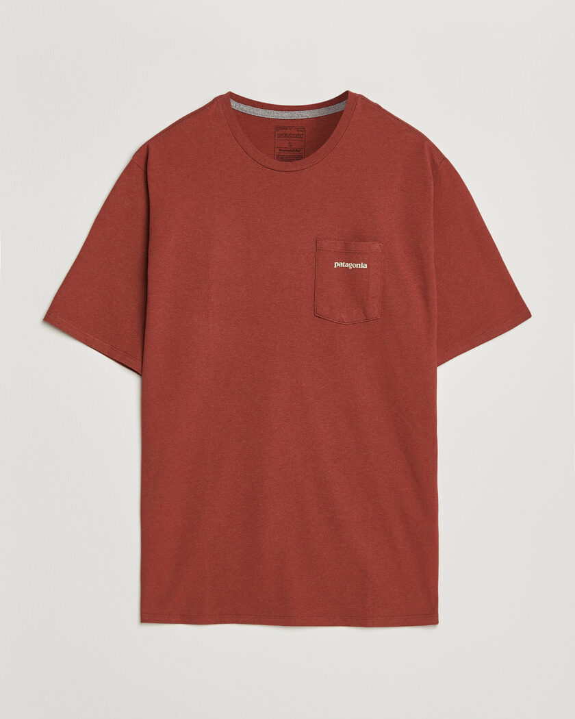 Patagonia Boardshort Logo Pocket Responsibili T-Shirt Rusty Red – Rood