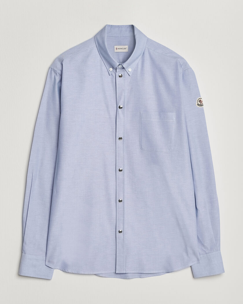 Moncler Popeline Shirt Light Blue – Blauw