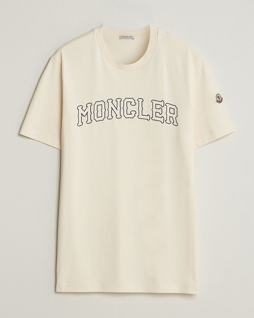 Moncler College Logo T-Shirt Off White – Wit