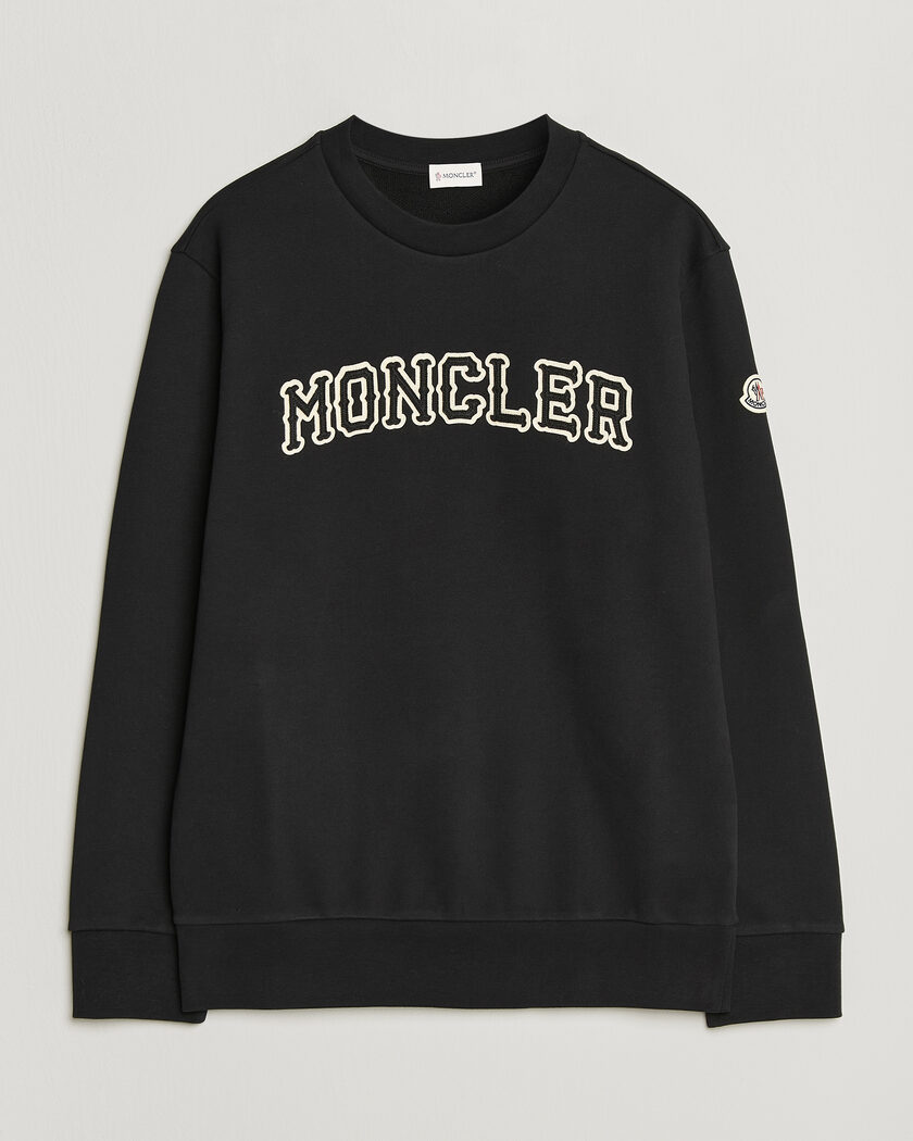Moncler College Logo Sweatshirt Black – Zwart