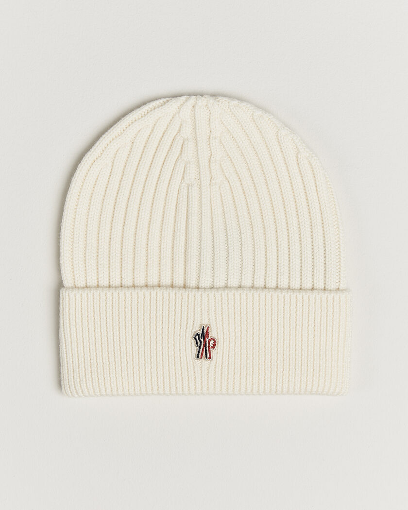 Moncler Grenoble Rib Wool Beanie Off White – Wit