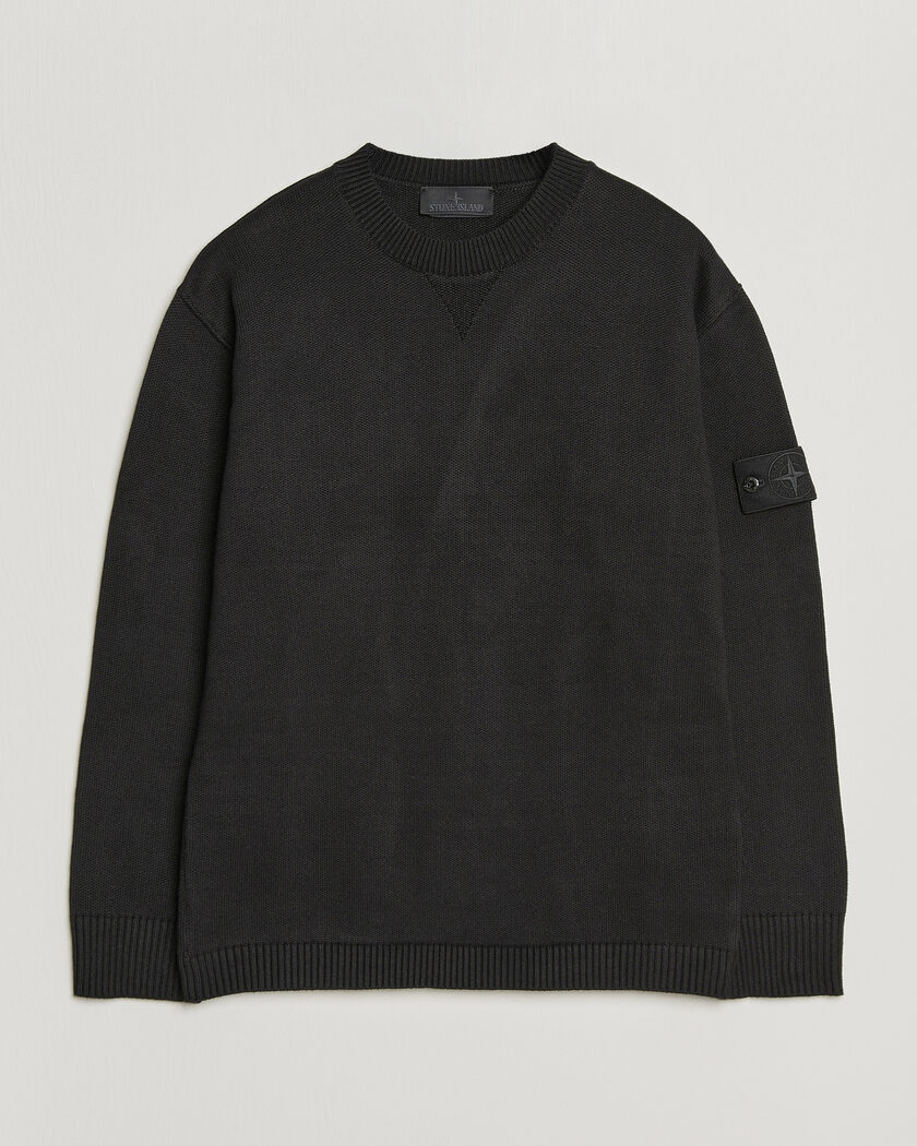 Stone Island Ghost Plush Stitch Winter Cotton Sweat Black – Zwart