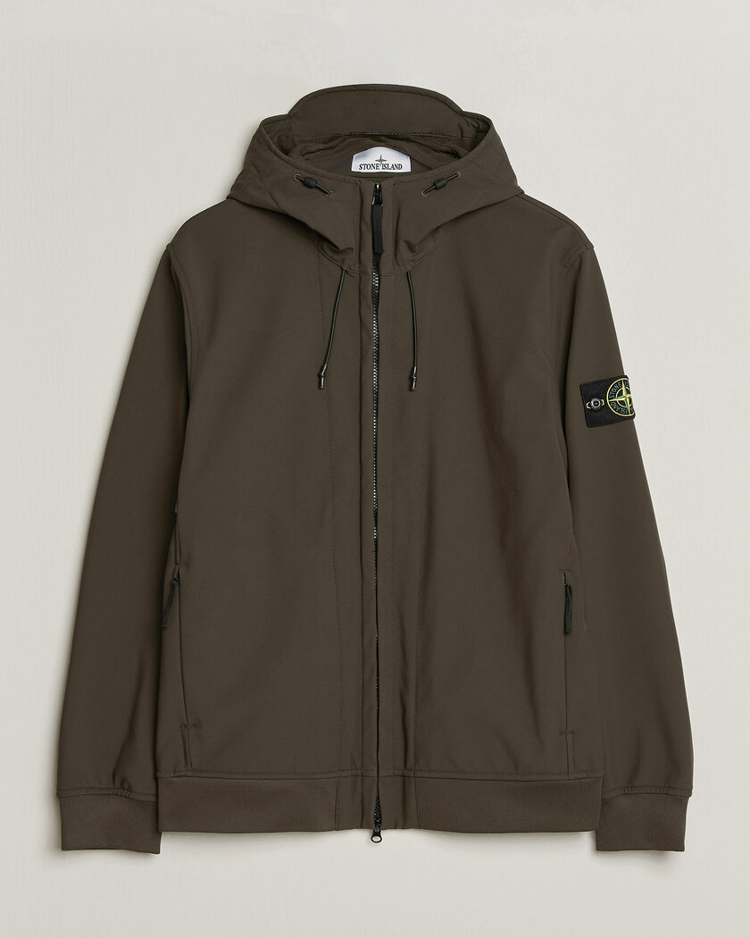 Stone Island Short Hooded Soft Shell Jacket Coal Grey – Grijs