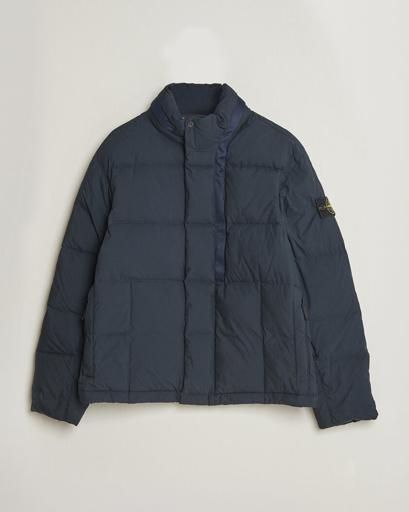 Stone Island Cotton/Nylon Padded Down Jacket Navy Blue – Blauw